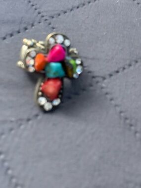 Colorful Cross Ring with Rhinestones